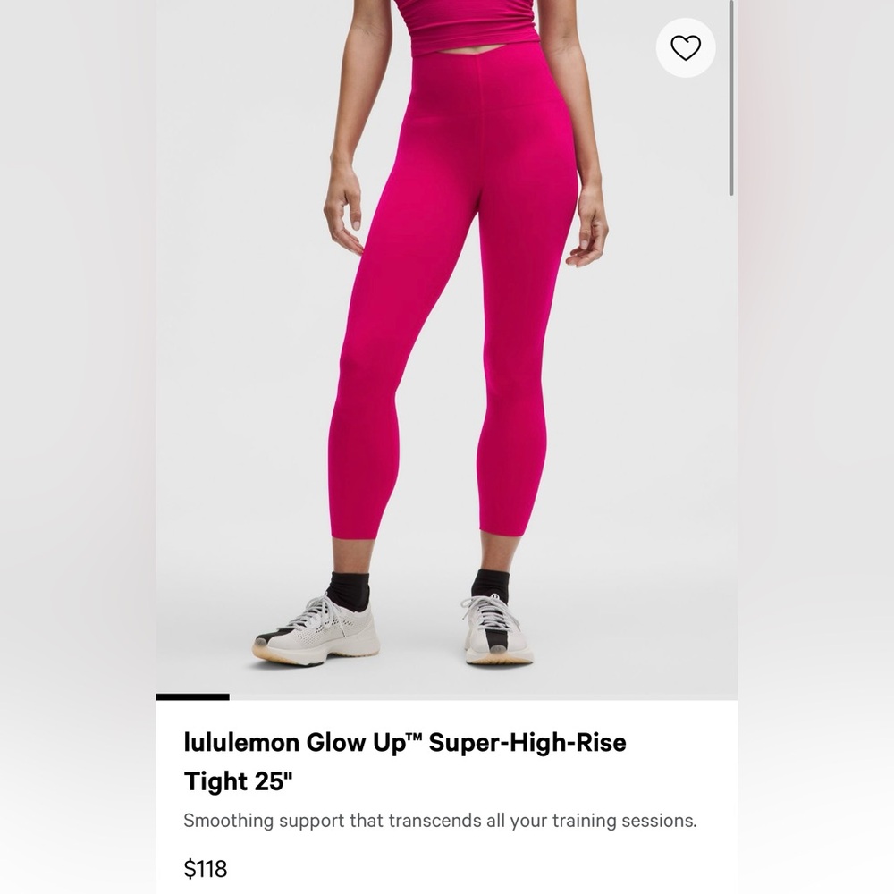 NEW WITH TAGS Lululemon Glow Up Super-High-Rise Tight 25”